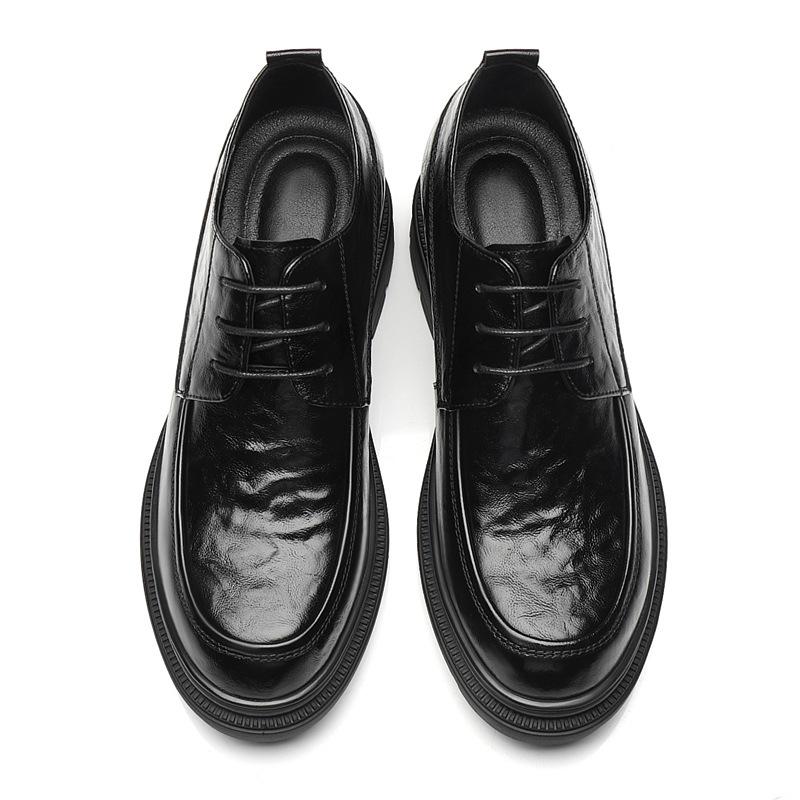 2025 spring new heightening leather shoes men's 8cm genuine leather men's business dress shoes inner heightening Korean version casual shoes