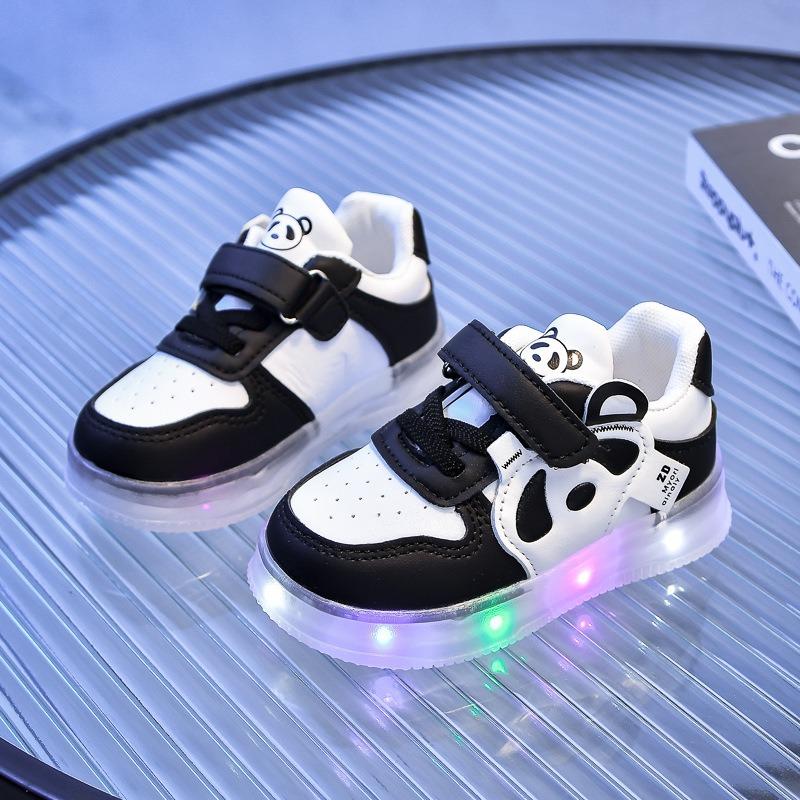 Cartoon Light-Up Baby Shoes | Soft-Sole LED Sneakers for Toddlers, Anti-Slip Board Shoes for Boys & Girls Everyday Sneakers