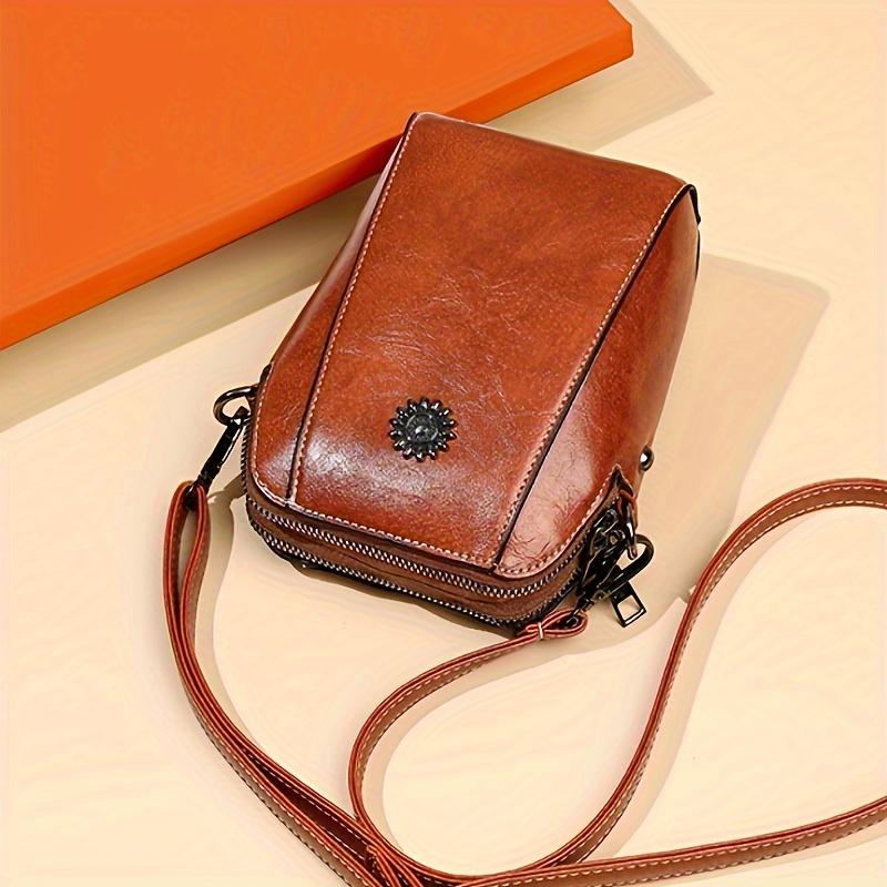 Soft Mini Vertical Style Small Mobile Phone Bag for Women - Autumn Fashion Mini Bag for Putting Mobile Phones
