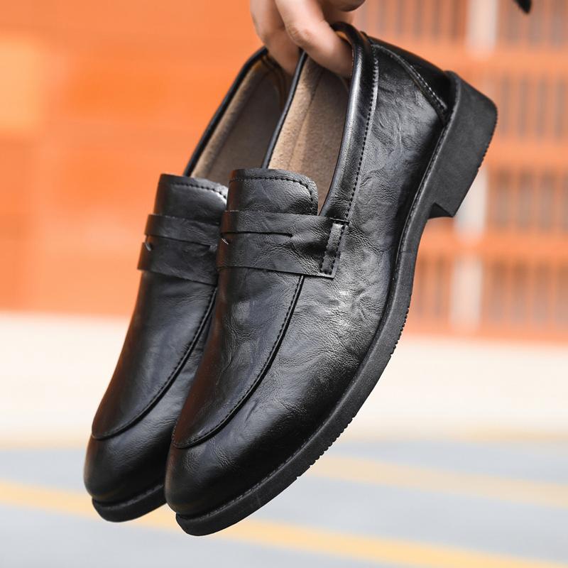 Men s shoes casual leather shoes business leather shoes real microfiber leather casual shoes 39