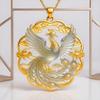 Nine-tailed Fox Enamel Pendant Necklace Waterproof Chinese Traditional Jewelry Durable Chain for Women Graduation Gift