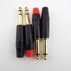 2/3 Pole Audio Mono Stereo Jack 6.35mm 6.5mm Male Connector Gold-Plated 1/4 Inch Plug Microphone Cable