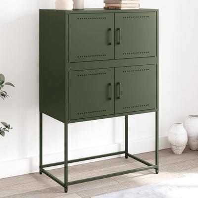 Vidaxl Cabinet, Olive, 68.5X38.5X107 Cm, Steel
