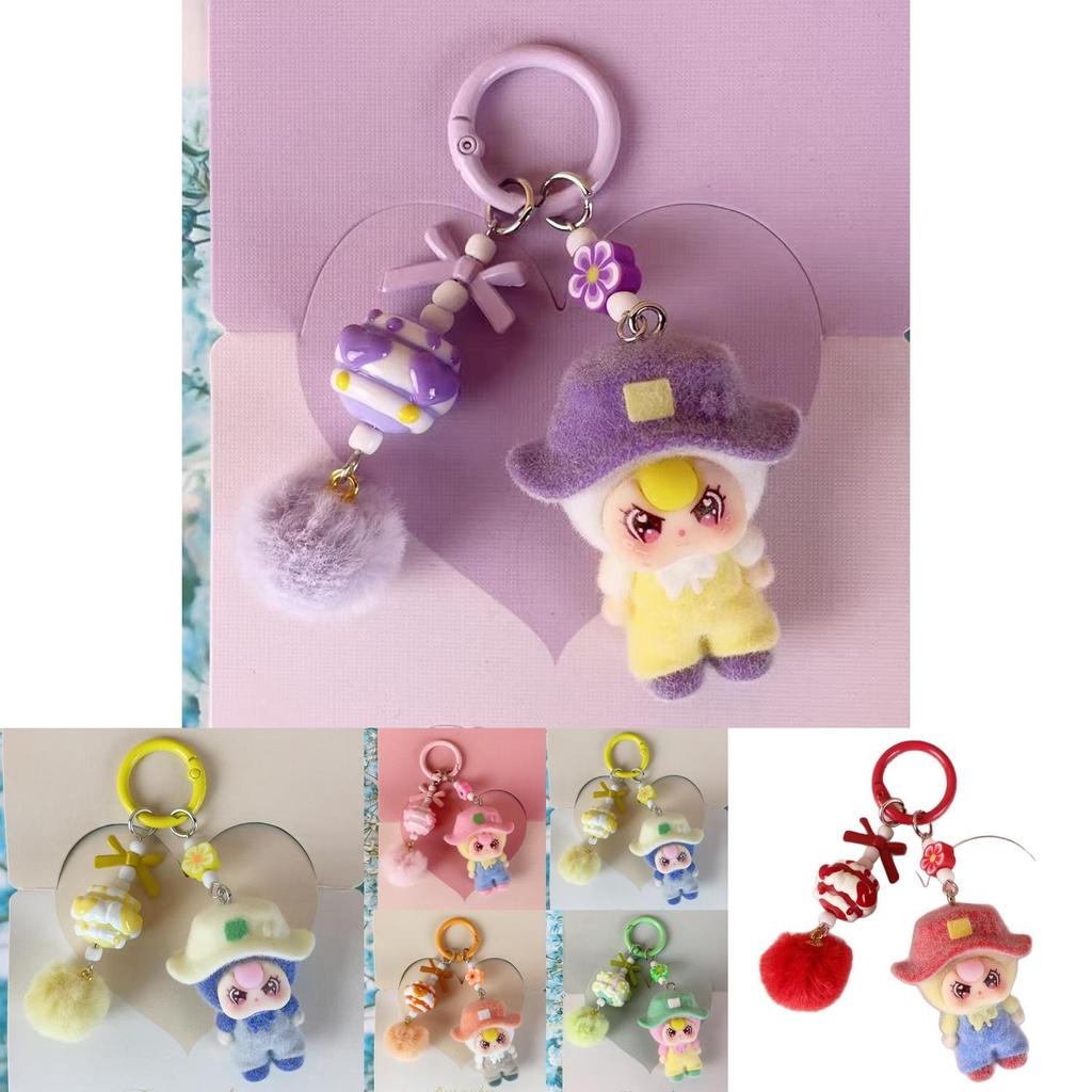 Camping Style Doll Keychain With Cartoon Cute Pendant For Kids And Teens