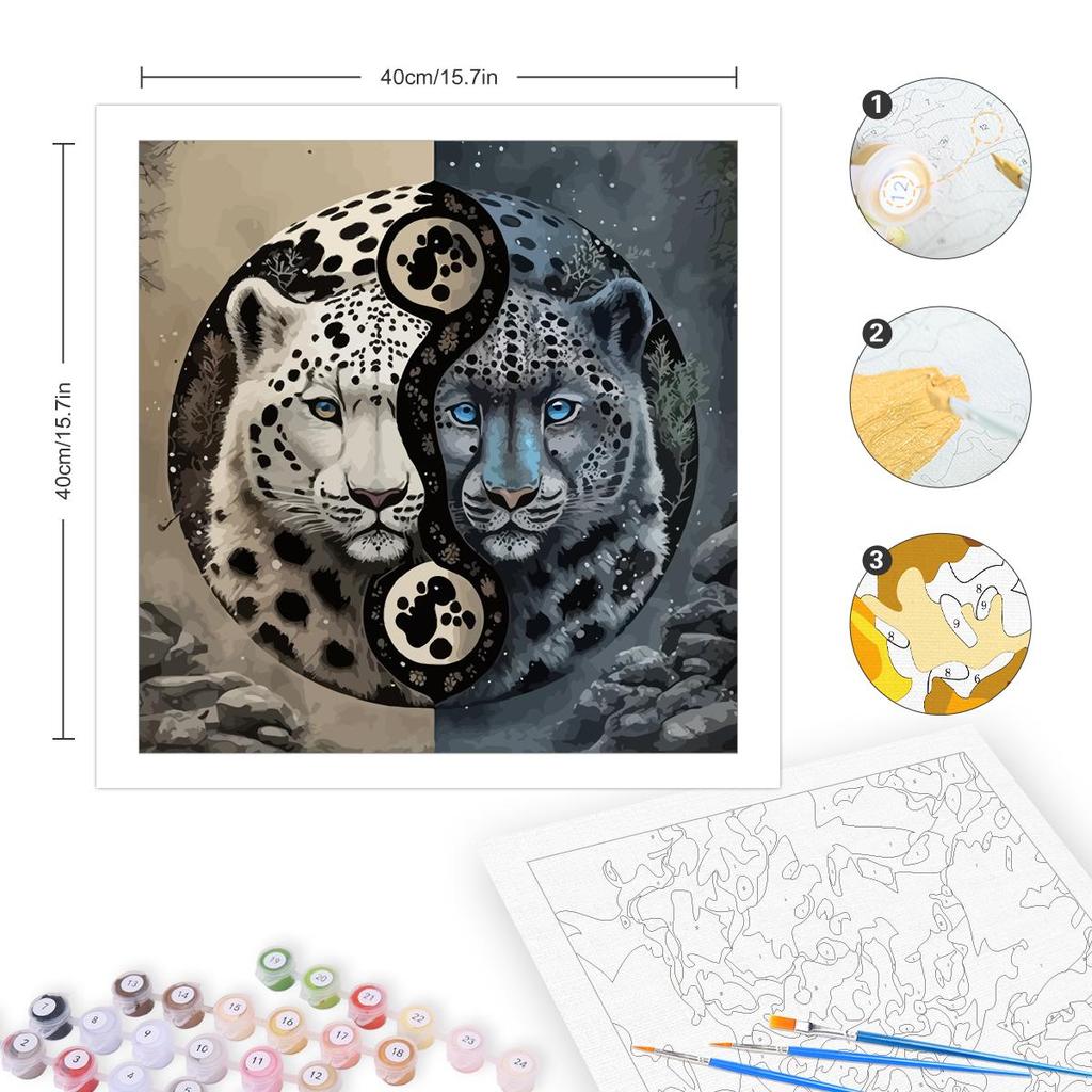 Rahmen Malen Nach Zahlen Für Erwachsene Kit Tiere Bild Nach Zahlen Leopard Kreative Hobbys Für Heim Dekoration 40x40