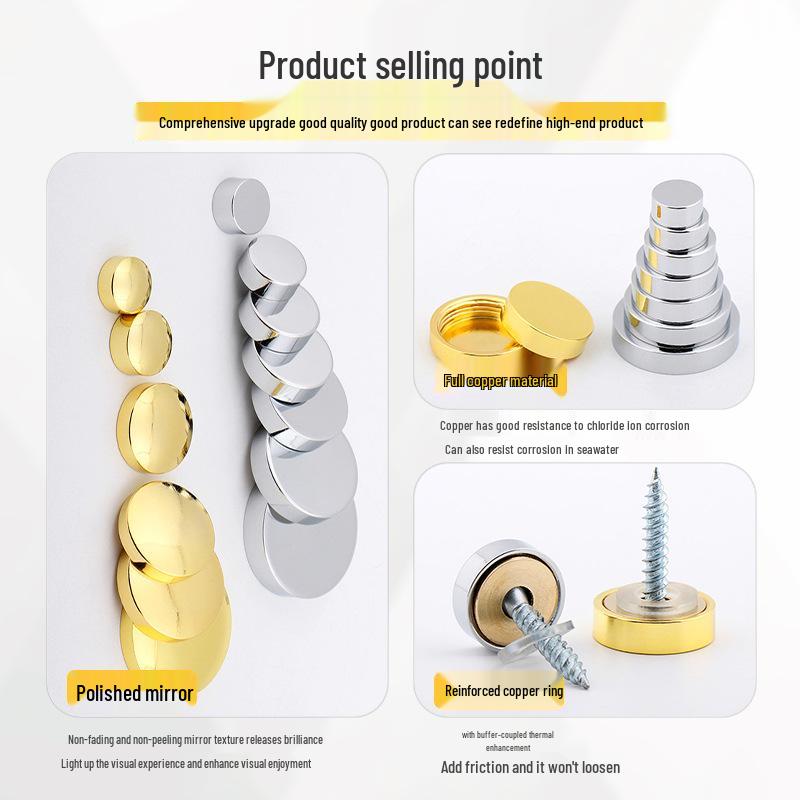 Copricerchio Specchio Rameo per Coperture Decorative