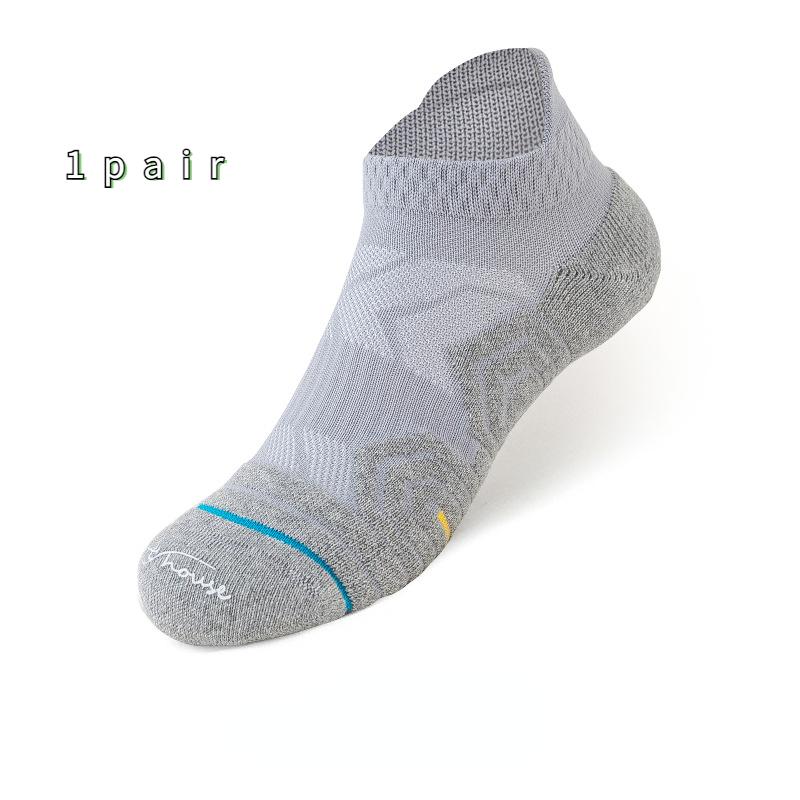 Size 39-44 Men's Summer Thin Breathable Socks for Running Professional Thickening Athletic Socks