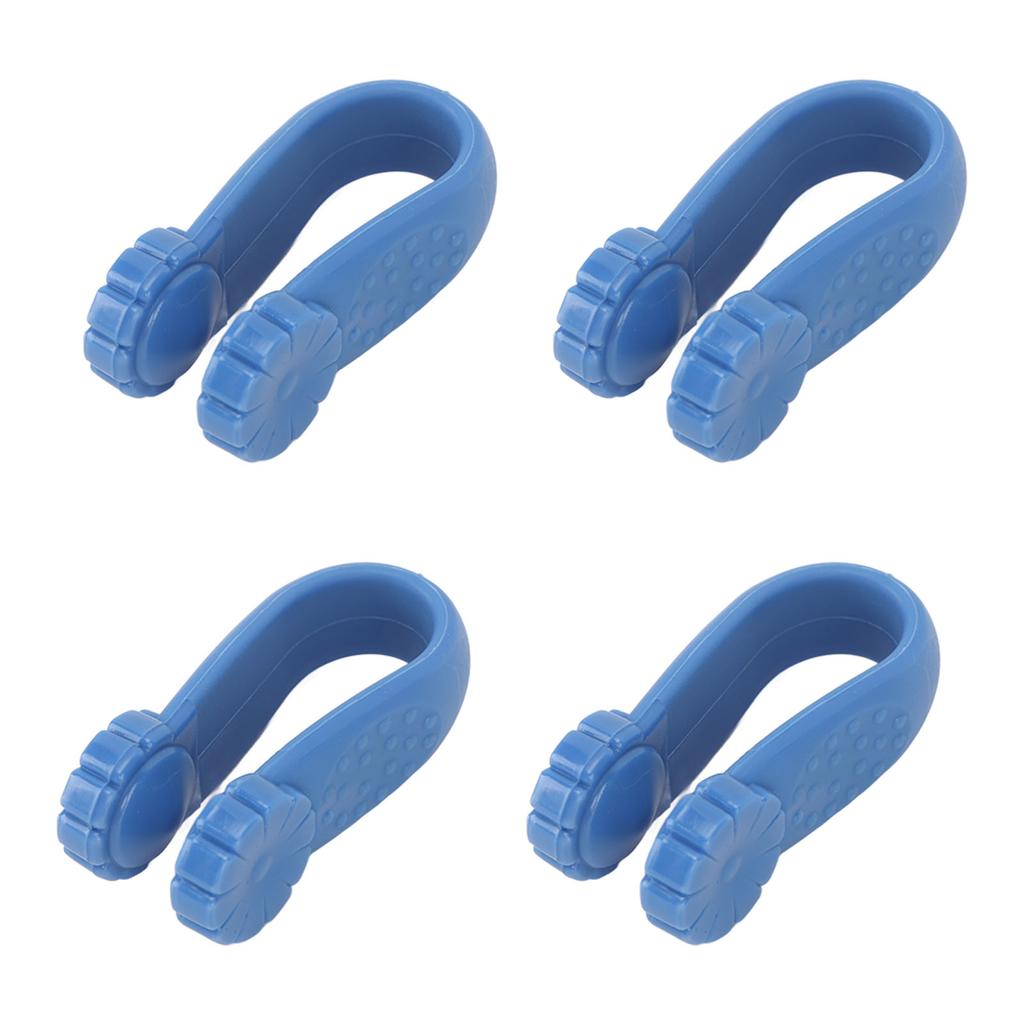 4 Stück Handdruckpunkt-Clip Blumenform Spannungsreduzierung Universal Mini Migräne-Linderungsclip Blau
