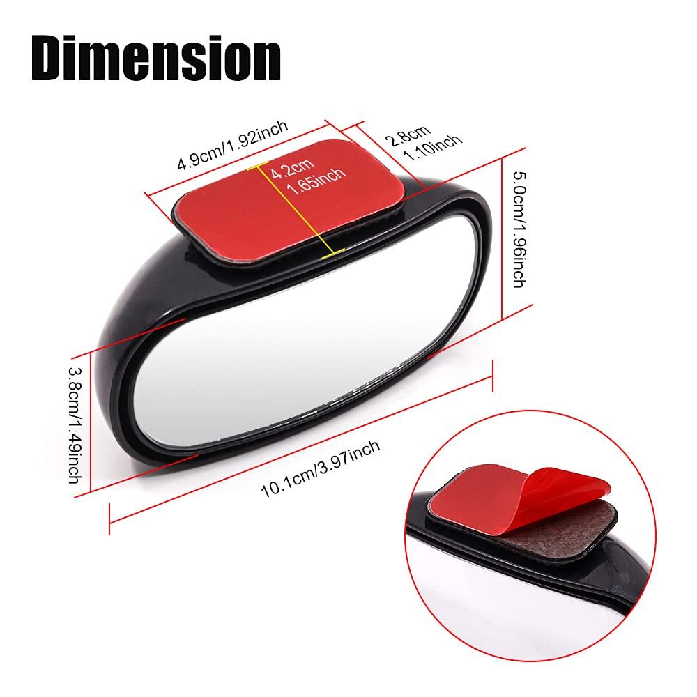 Car Side Door Auxiliary Curved Large Field of Rear Blind Spot Left and Right Set of 1 X-STYLE Mirrors, Mirrors, Under-Glass, Shatterproof, View, View,