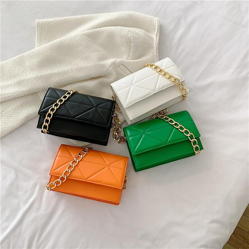 Fashion Women's Bag Small Square Bag 2025 Autumn Design Solid Color Embroidery Thread Texture Portable Messenger Bag