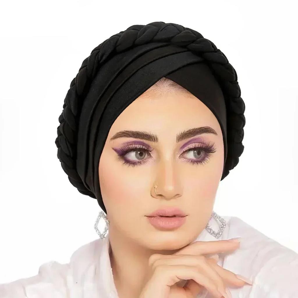 Women Sequin Knotted Turban Indian Hat Muslim Hijab Beanie Bonnet Hair Loss Headscarf Chemo Cap Headwear Bandanas Turbante Mujer