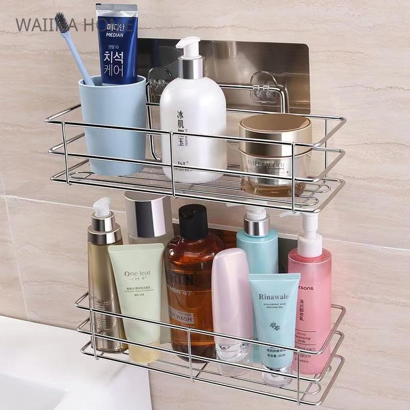 Caddy ,Rustproof Adhesive Shower Organizer No Drilling Shelves For Bathroom Storage Home Decor 20/30/40Cm Shower