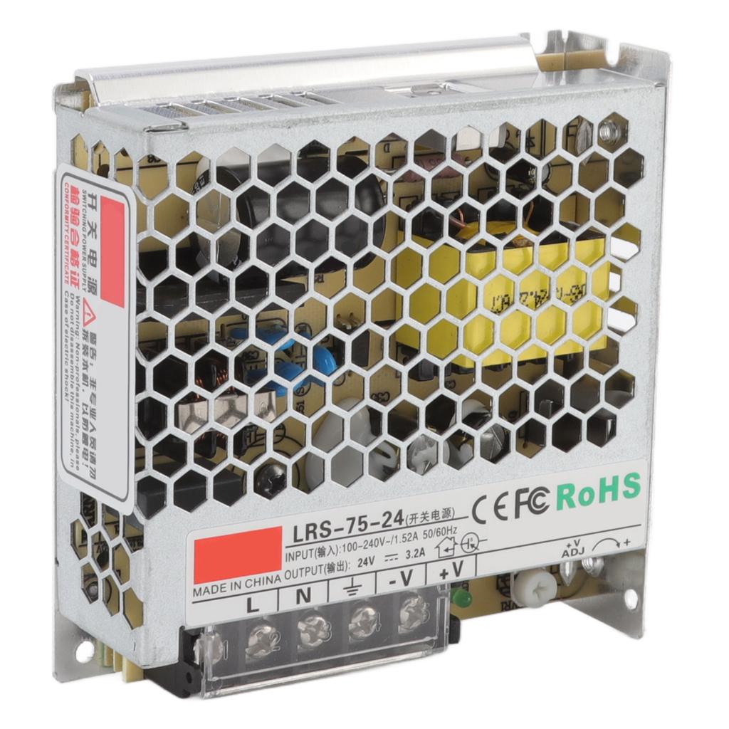 24V Schaltnetzteil 3,2A Reinkupfer Netzteil Transformator Adapter für Militärische Ausrüstung 100‑240V