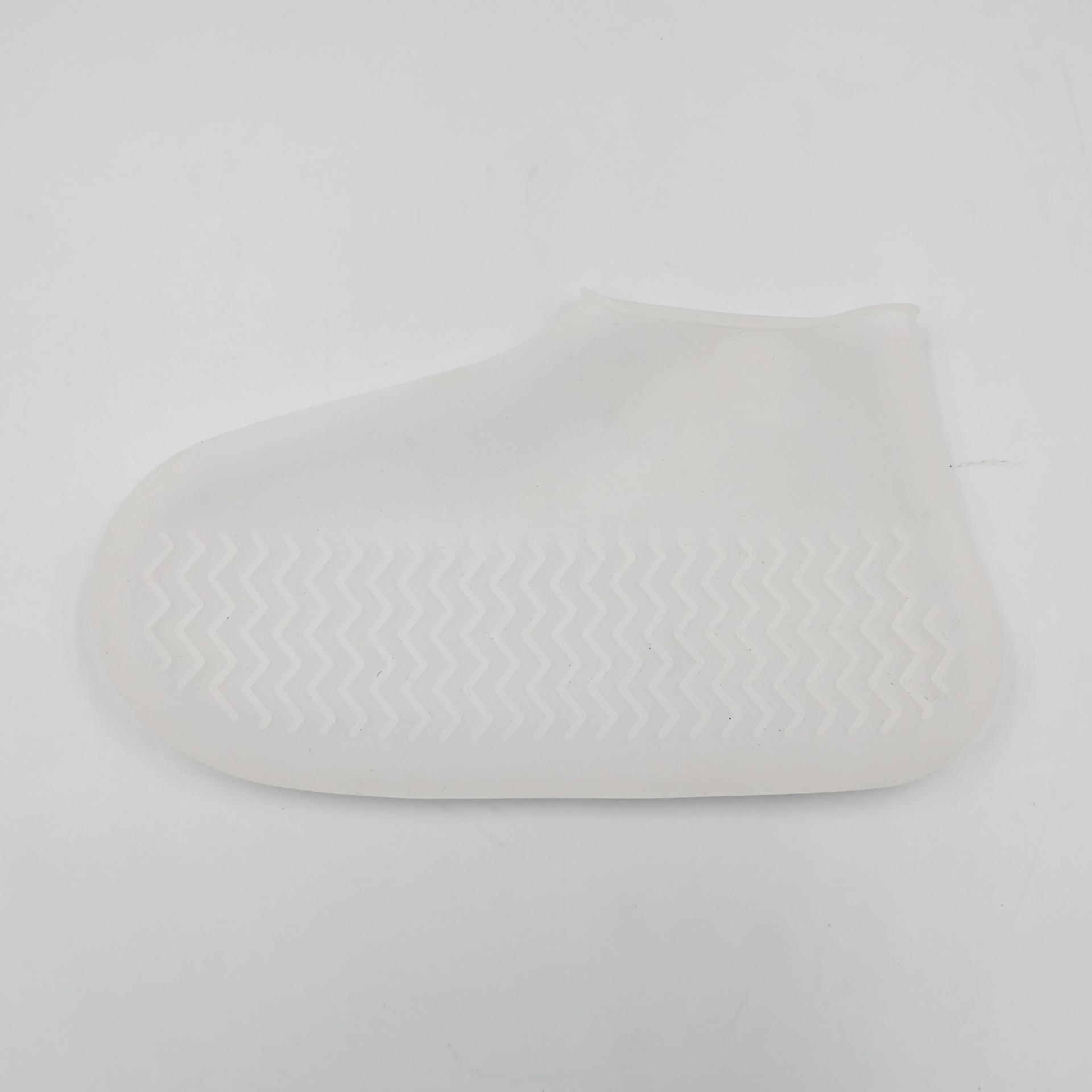 

1 пара многоразовых водонепроницаемых чехлов для обуви от дождя, нескользящие резиновые сапоги от дождя, аксессуары для уличной прогулочной обуви M белый