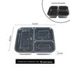 Alliance Disposable 1000ml Three-Compartment Lunch Box