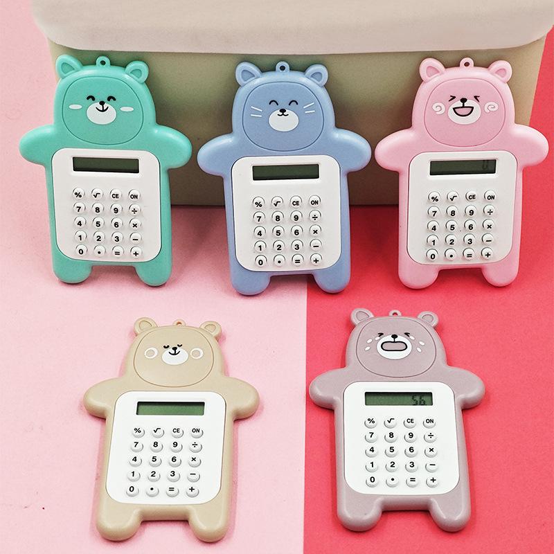 

Caton Cute Bear Calculator Mini Slim Student Office Computer Portable Handy Calculator #C18RT# коричневий