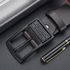 Men's PU Vintage Pin Buckle Leather Belt - Casual & Business Versatile Accessory for Jeans