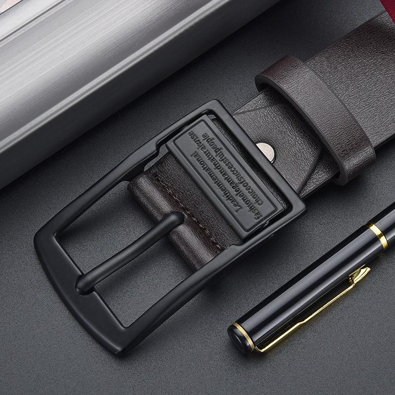Men's PU Vintage Pin Buckle Leather Belt - Casual & Business Versatile Accessory for Jeans