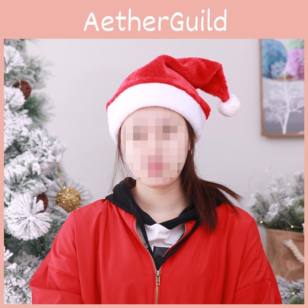 Christmas Hat With Plush Material For Adults And Children Holiday Party Decor