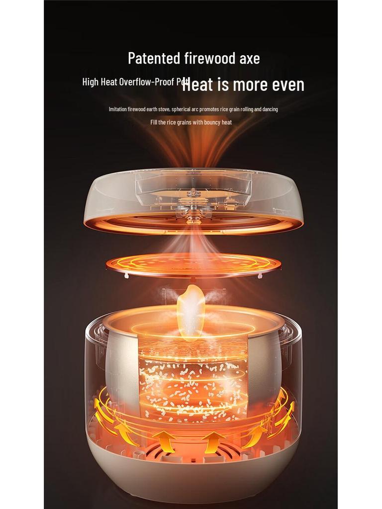 Olla Arrocera Oso 3L: Multifuncional, Antiadherente, Reserva Inteligente, Ideal para 1-3 Personas.