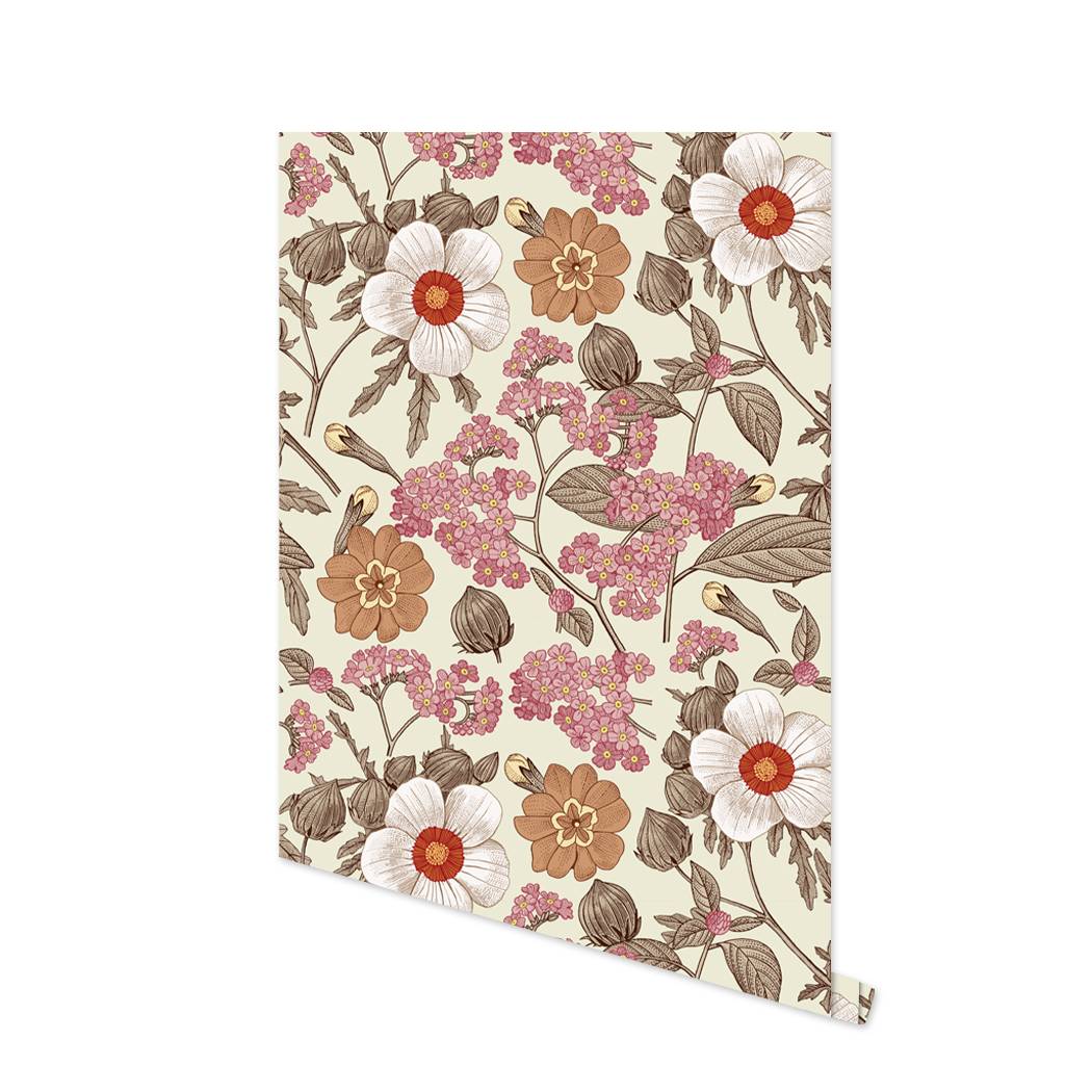 

Многоцветные пионы и ромашки самоклеящиеся обои бежевые цветы самоклеящиеся обои съемные водонепроницаемые настенные фрески декор для стен 3mx45cm