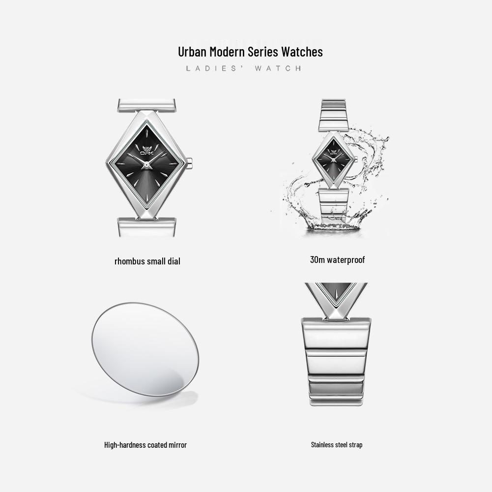 OPK Women's Waterproof Quartz Rhombus Fashion Watch