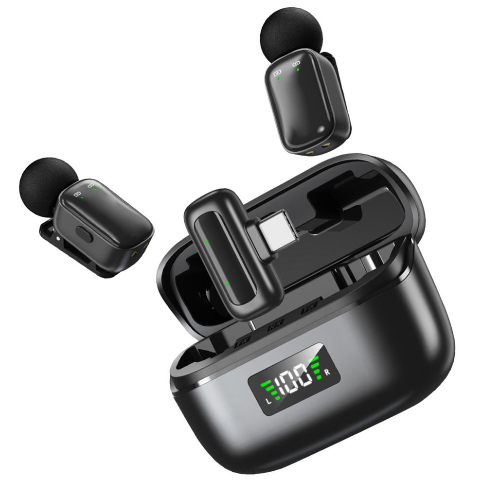 Wireless Lavalier Microphone AI Noise Reduction AI Voice Changer Mic for Video Recording