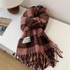 Autumn and Winter New Christmas Red Plaid Scarf Imitation Cashmere Thickened Atmosphere Fashion Shawl Student Gift Scarf