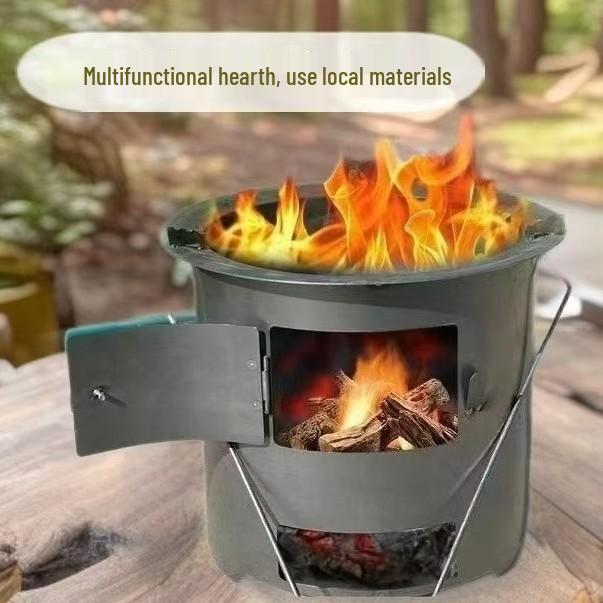 Multi-Functional Charcoal Firewood Stove: Outdoor BBQ, Heating, Cooking, and Household Use