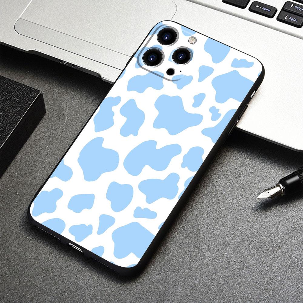 Dla Apple iPhone 7 13 Pro Max 14 XR X 8 Plus 12 XS 11 5 6S 5S 6 SE Mini SE2022 Fundas Śliczne etui w krowy Pancerne