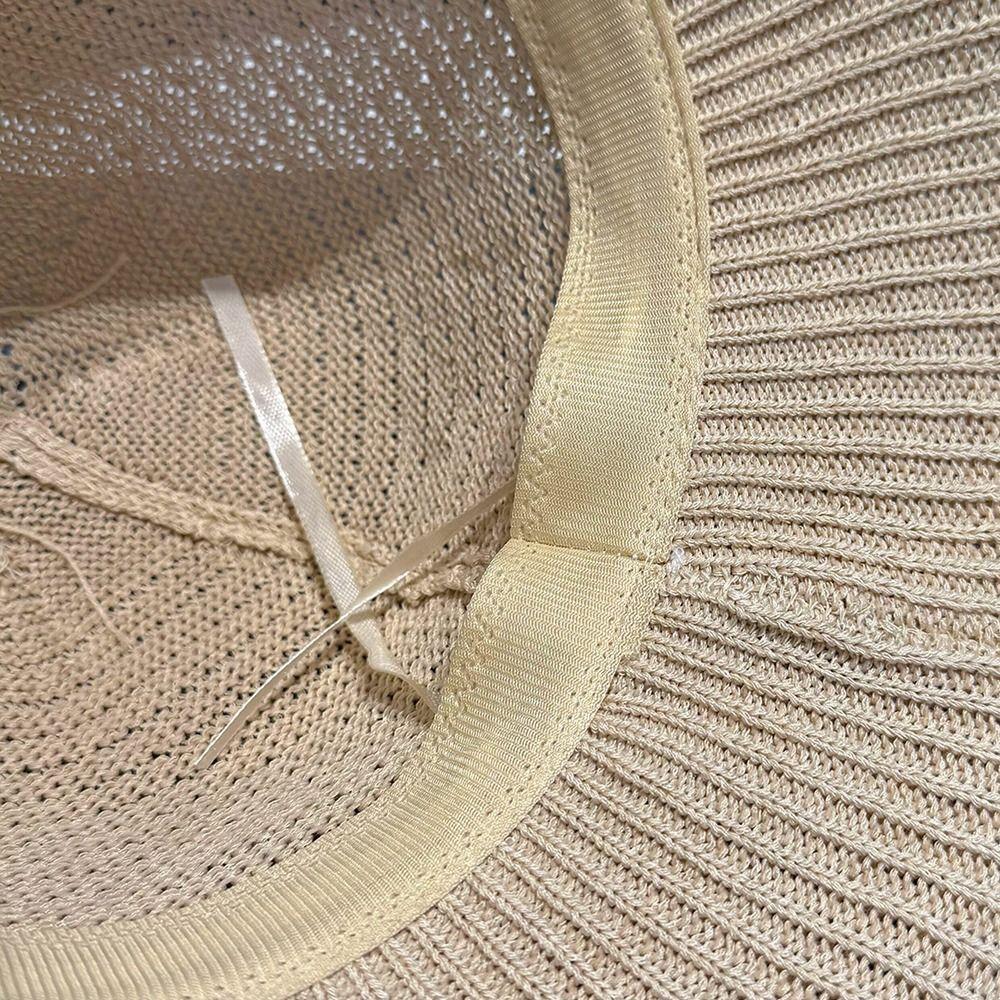 Magnetic Buckle Wide Brim Bucket Hat Thin Straw Female Sunshade Visors Summer Outing