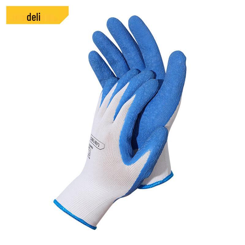 

Deli Thickened Wear-Resistant Latex Coated Work Gloves