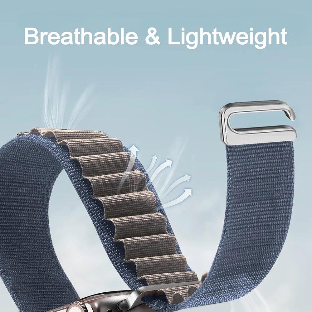 Alpine Loop Strap for Apple Watch Ultra Band 49mm 45mm 44mm 42mm 41mm 40mm Metal C-Hook Bracelets Iwatch SE Series 9 8 7 6 5 4 3