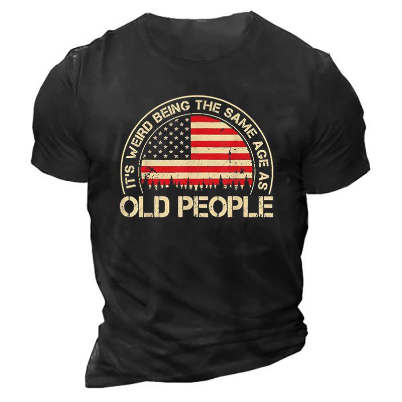 Pánská trička, letní volná, ležérní, módní, kulatý výstřih, 3D potiskem, krátký rukáv, top