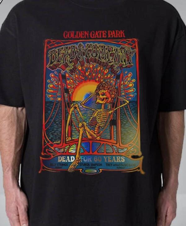Dead And Company 60 лет 1-2-3 августа 2025 Парк Золотые Ворота Футболка Репринт Унисекс Футболка L