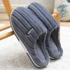 Home cotton slippers winter large size striped wool slippers indoor household plush warm cotton mop
