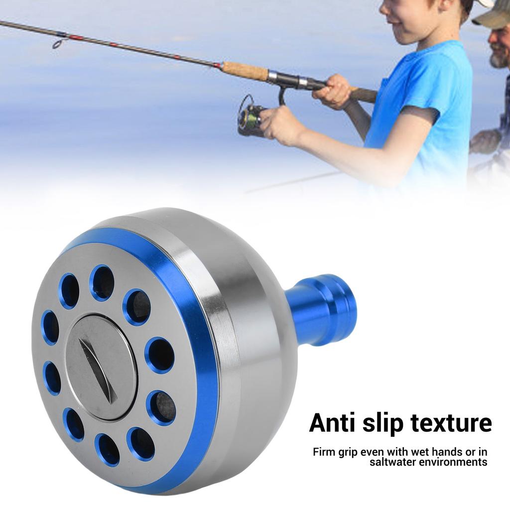 Fishing Reel Power Knob 38mm Aluminum Alloy Fishing Reel Replacement Handle Grip Fit for S A D Baitcasting Reel Modification Blue