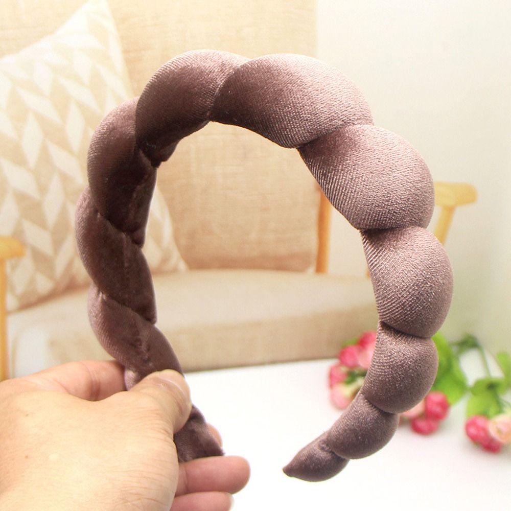 

Spa Headband New Headdress Cross Sponge Headbands Korean Hairband Velvet Hair Hoops Women Headwear чёрный