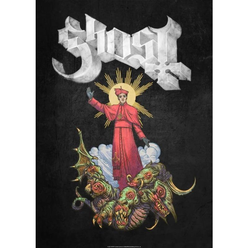 Abstraktes Ghost Band Poster Heavy Metal Band Wandkunst Leinwandmalerei Drucke HD Bilder für Wohnzimmer Kaffeehaus Bar Heimdekor