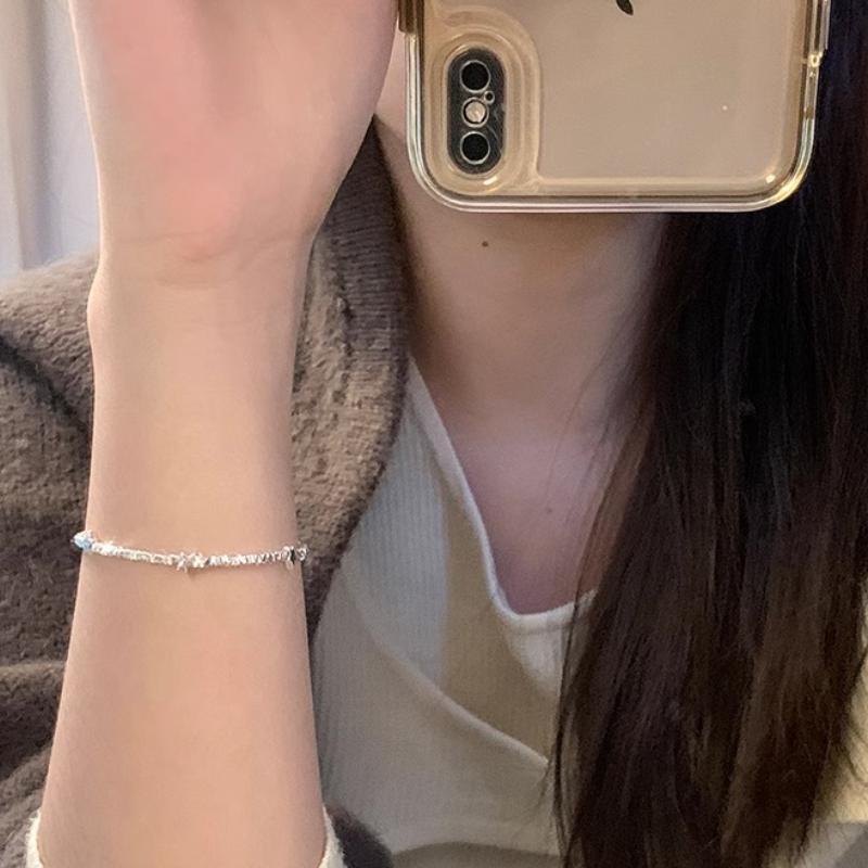 Non-Specification Broken Silver Star Bracelet Feels Small And Fresh, Bracelet Light Luxury Female Hand Jewelry For Girlfriends