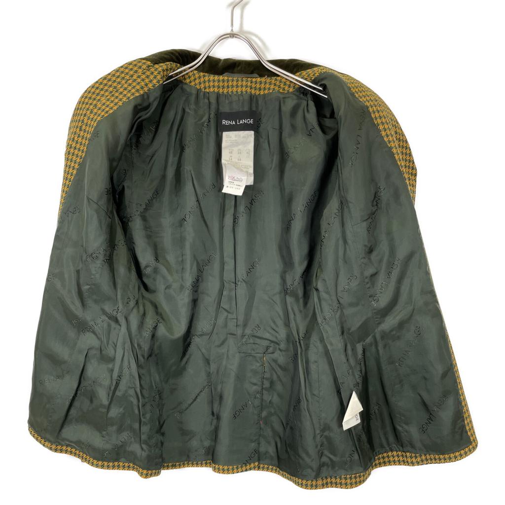 RENA LANGE Khaki X Yellow Tweet Jacket Jacket 40 Khaki/YellowUsed