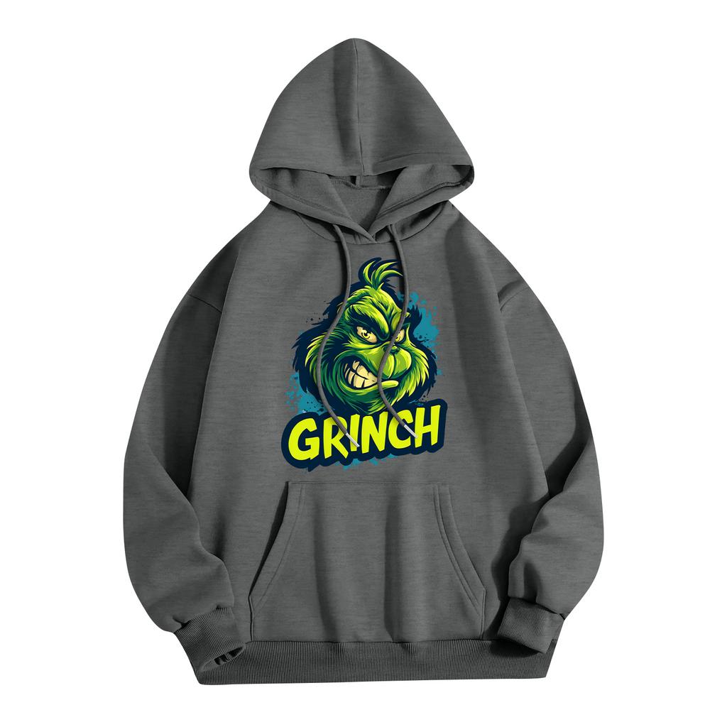 Women's Fashion Christmas Printed Casual Hooded Sweatshirt With Pockets