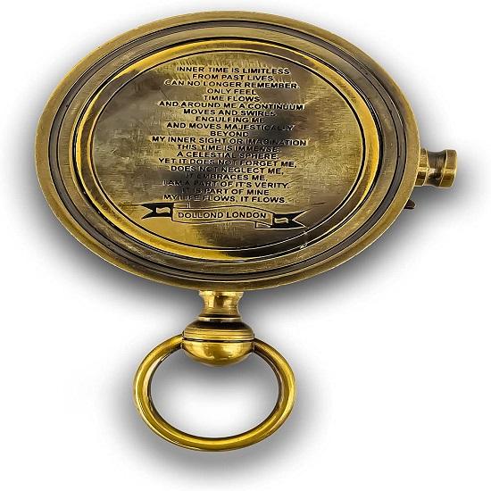 Bussola Nautica Con Treppiede E Meridiana - Scatola Legno Per Trekking, Safari E Regali - Foto 10