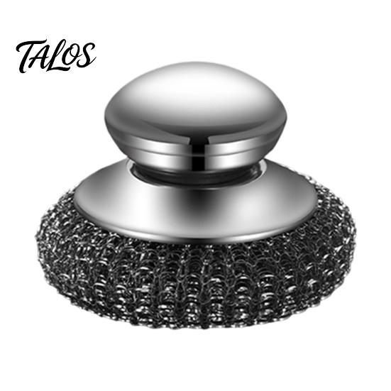 Long Lasting Cleaning Scrubber Stainless Steel Pot Brush, with Detachable Head, Ergonomic Handle Scrubbing Deep Wire Tool Dish Scrubber, for Small