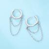 barbie Earrings Original Design Double Chain Earrings, High-end Temperament, Ins Style and Exquisite Love, 925 Silver Synthetic Cubic ZJYES-YS-212