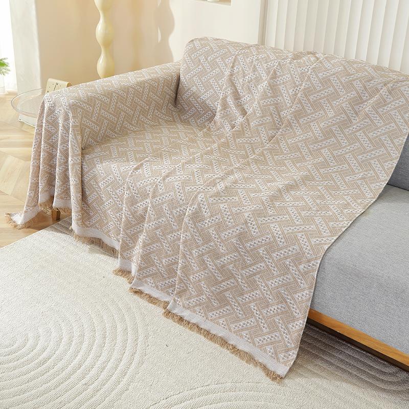 Scandinavian Style Simple Solid Colour Sofa Cover Cloth Four Seasons Universal Sofa Towel Full Cover Universal All-inclusive Sofa Cover