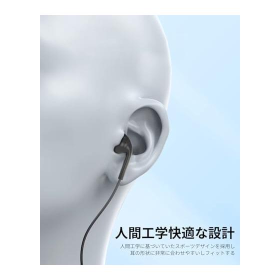 Single Ear Earphone Monaural Inner Type type-C Jack with Microphone for Both Left and Right Ears YAJOJO Compatible with