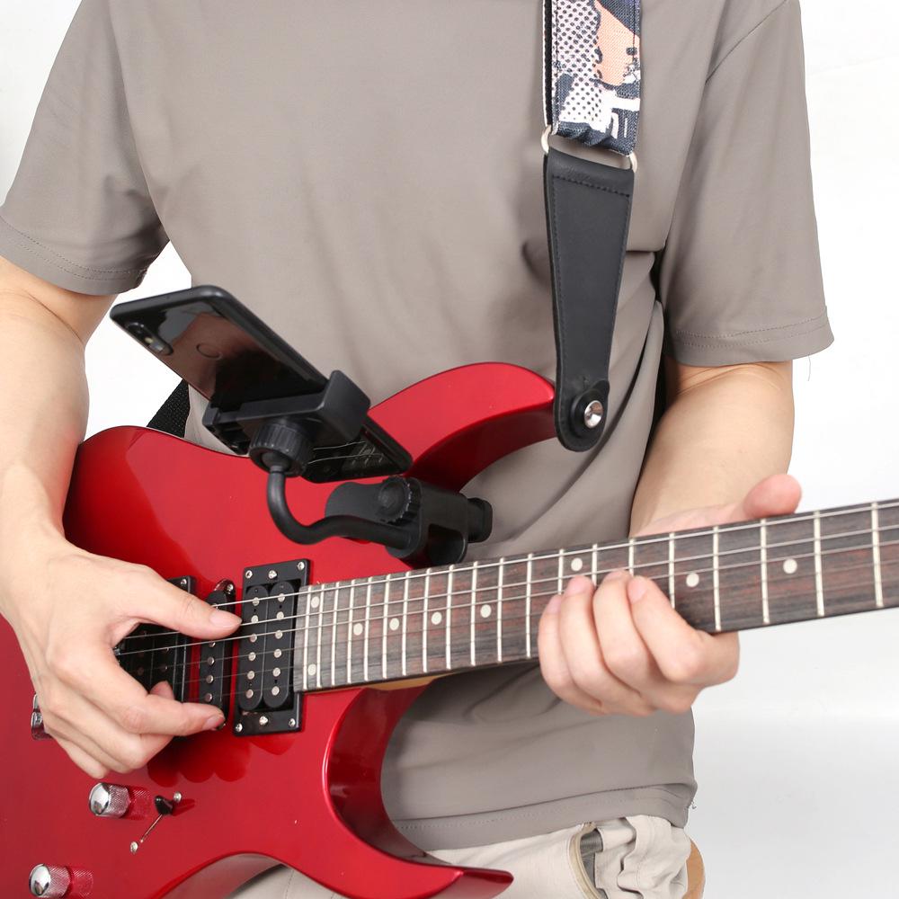Multi-Functional Guitar Phone Holder: Acoustic, Bass, Electric Stand & Clip