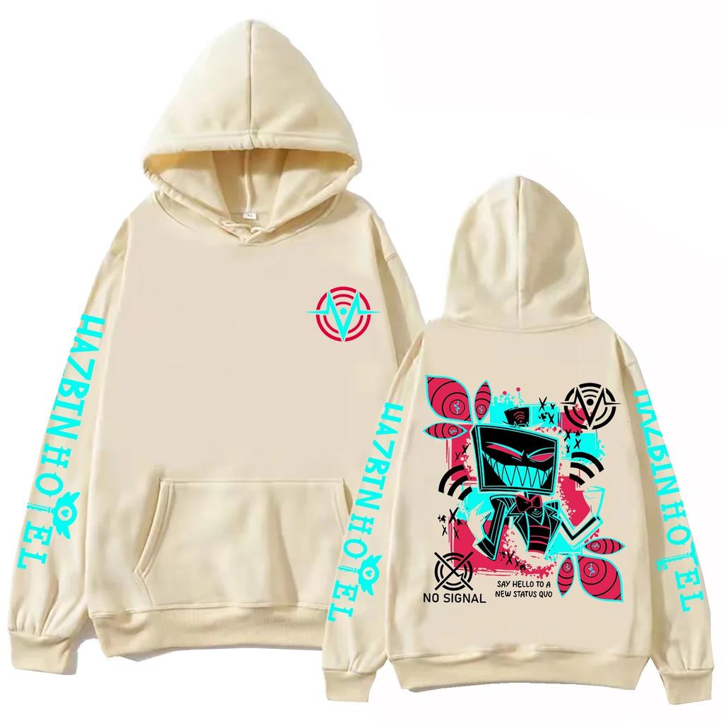 Sudadera con Capucha Estampada de Vox del Hotel Hazbin para Hombre y Mujer Harajuku Pullover Tops Sudadera