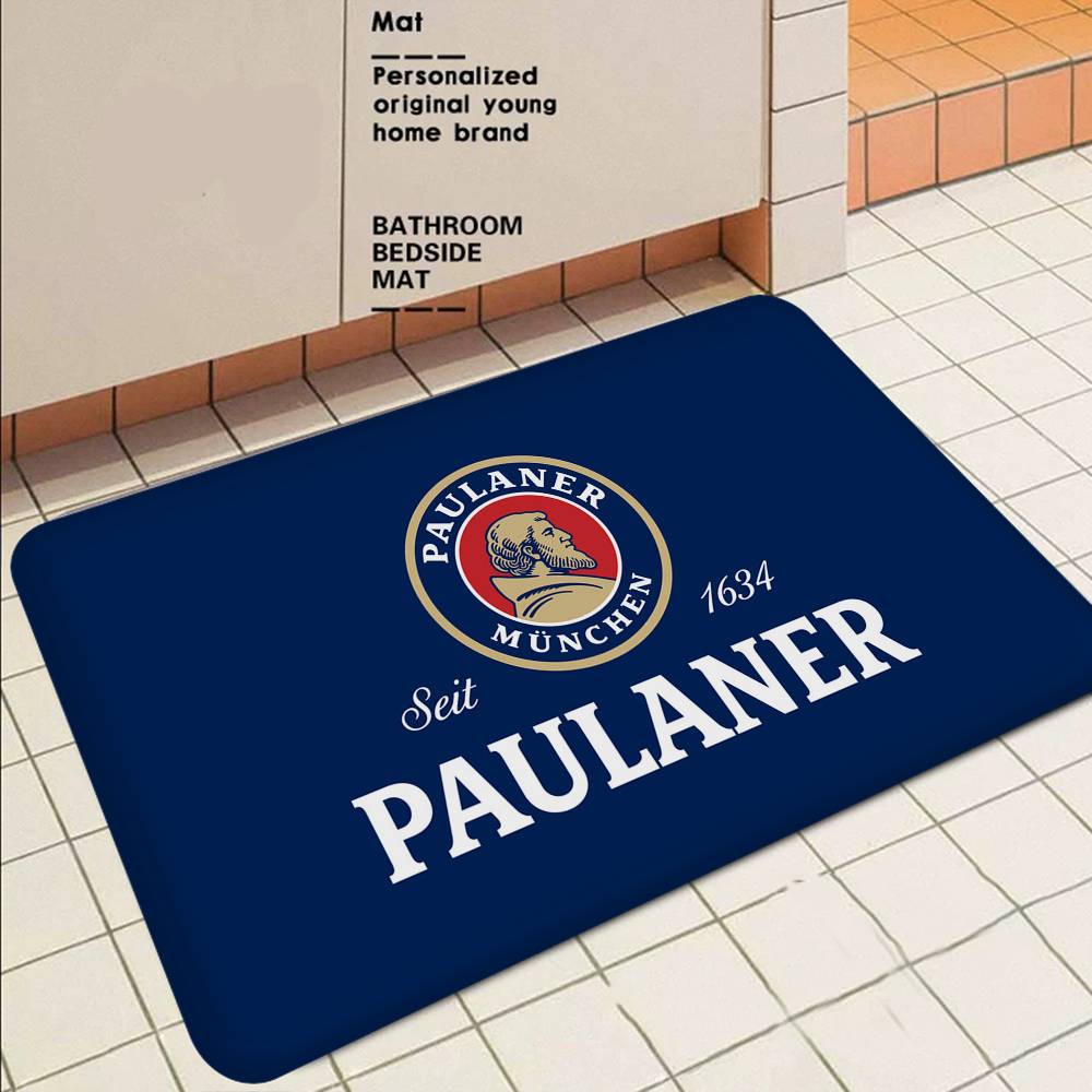 German Beer Paulaners Room Mats Nordic Style Home Doormat Bathroom-Toilet Mats Bedroom Hotel Decor Mat